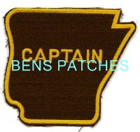 ARKANSAS,FAYETTEVILLE POLICE CAPTAIN 1 STATE SHAPED_wm